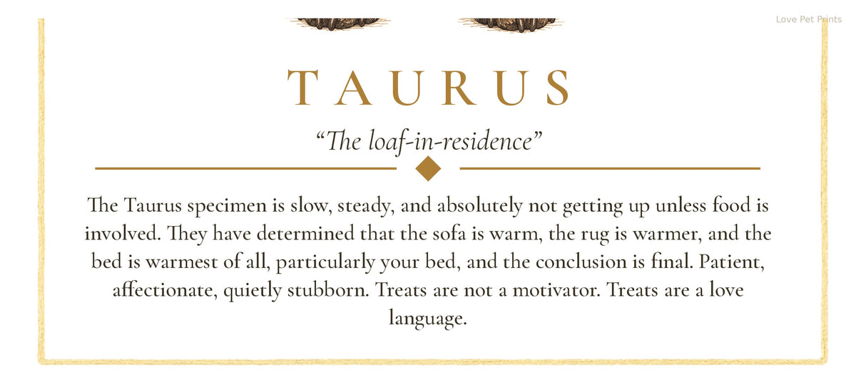 Taurus Pug | Botanical Dog Zodiac Print | Instant Download