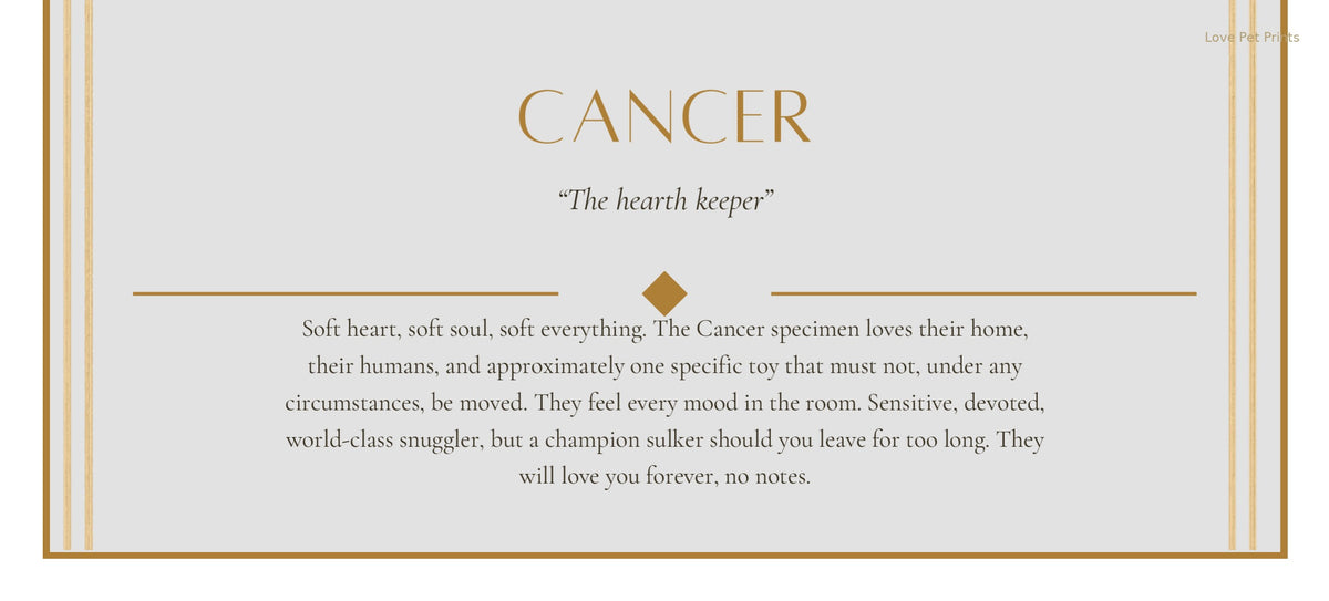 Cancer Labrador — Dog Zodiac Print | Instant Download