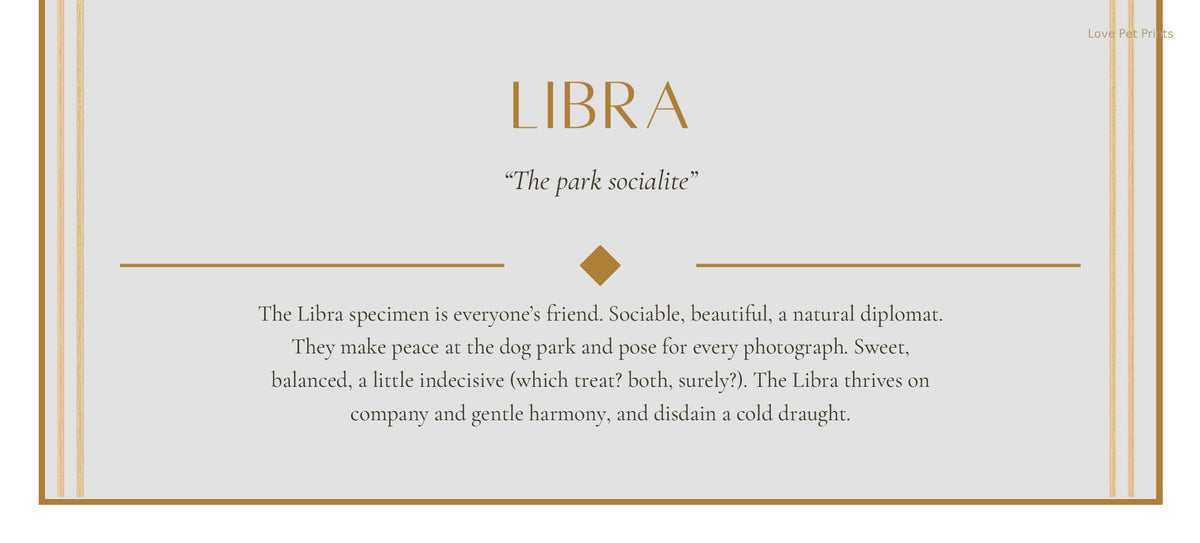 Libra Poodle — Dog Zodiac Print | Instant Download