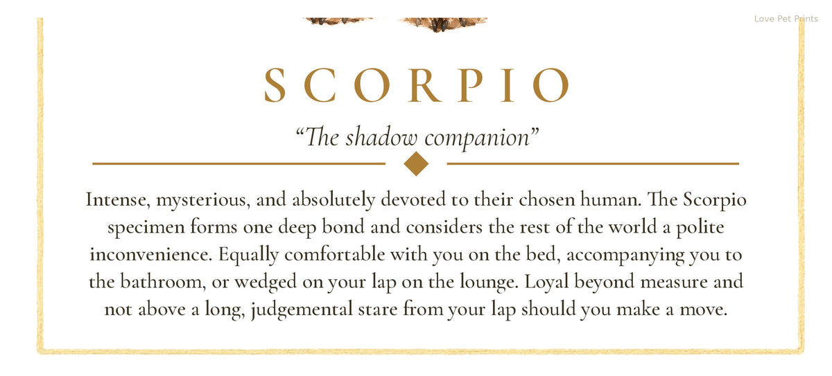 Scorpio Yorkshire Terrier | Botanical Dog Zodiac Print | Instant Download