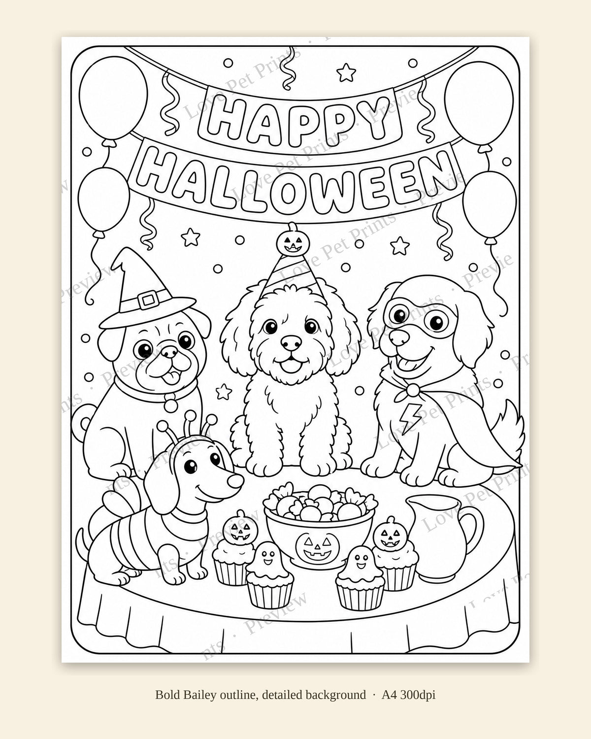 Bailey's Halloween Colouring Book