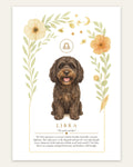 Libra Cavoodle | Botanical Dog Zodiac Print | Instant Download